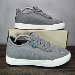 Vessi Weekend Womens Size 8 Waterproof Shoes Sneaker Concrete Grey White Mens 7